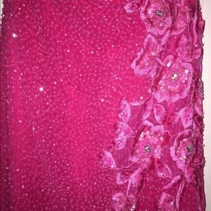 Cache Pink Beaded Gown